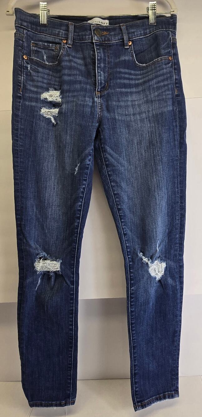 LOFT Distressed Modern Skinny High-Rise Jean Size 29/8